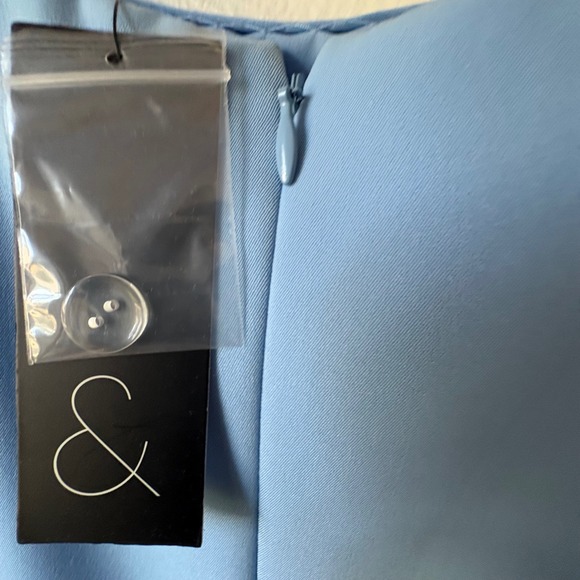 $450 NWT SACHIN & BABI Annie Chambray Blue Dress Balloon Sleeve Wedding SIZE 10 - Picture 12 of 12